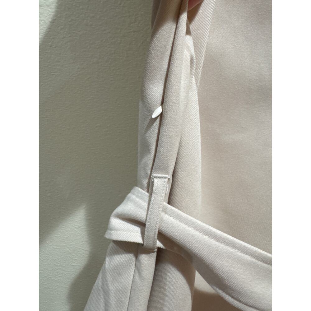 Molly Brecken Large Beige Puff Sleeve Belted Dress beige NEW - Picture 6 of 7